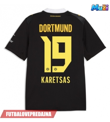 Lacne Muži Futbalové dres Borussia Dortmund Konstantinos Karetsas #19 2026-27 Krátky Rukáv - Preč